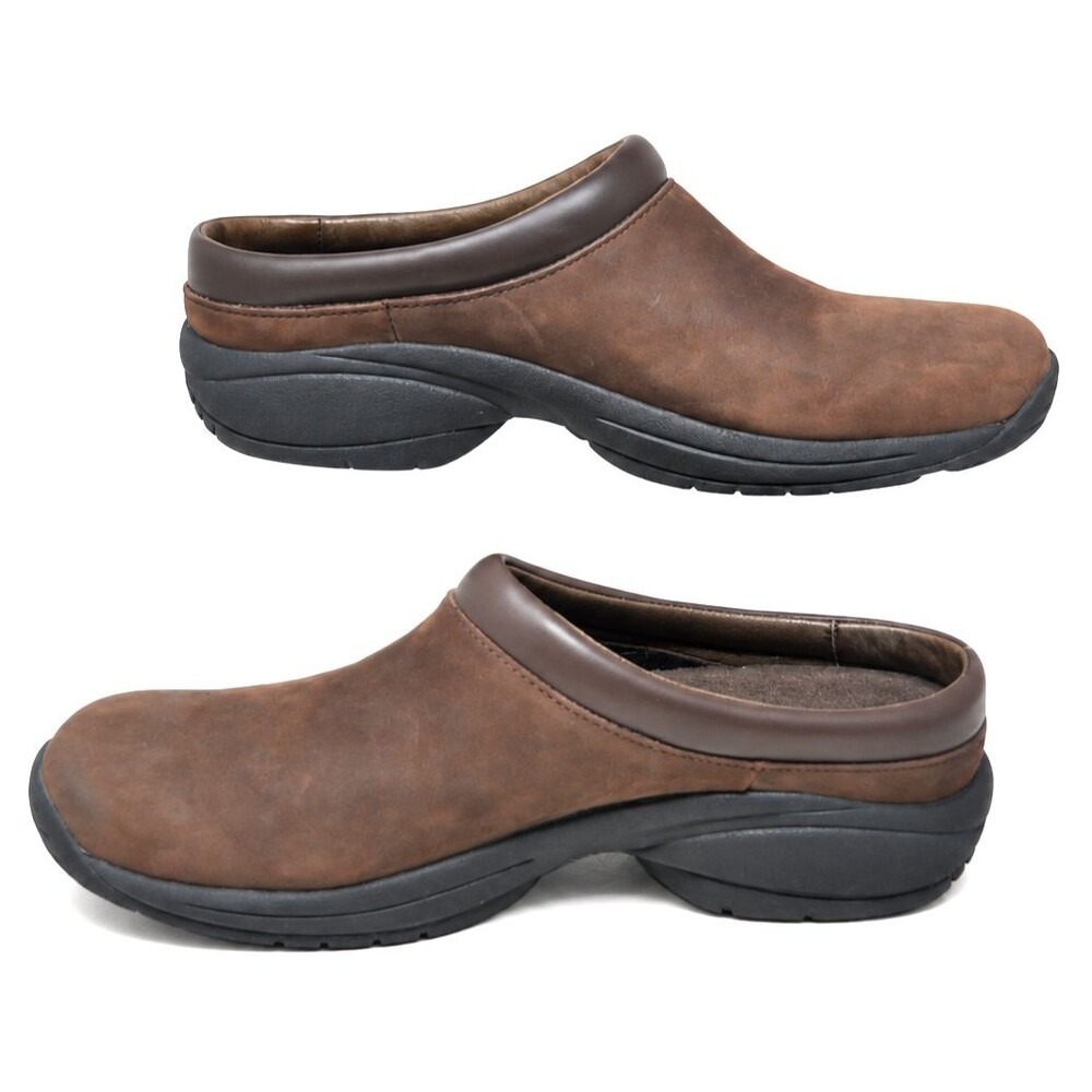 Merrell Brown Leather Jungle Mocs Mules Slide Women’s Size 8.5 Suede 60838